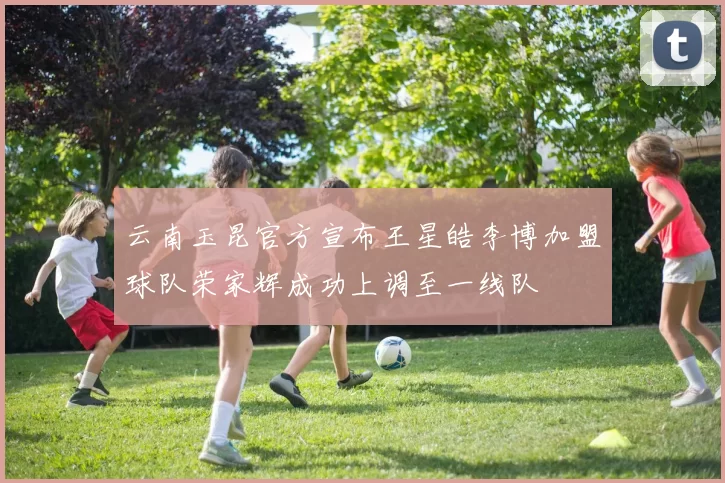 云南玉昆官方宣布王星皓李博加盟球队荣家辉成功上调至一线队